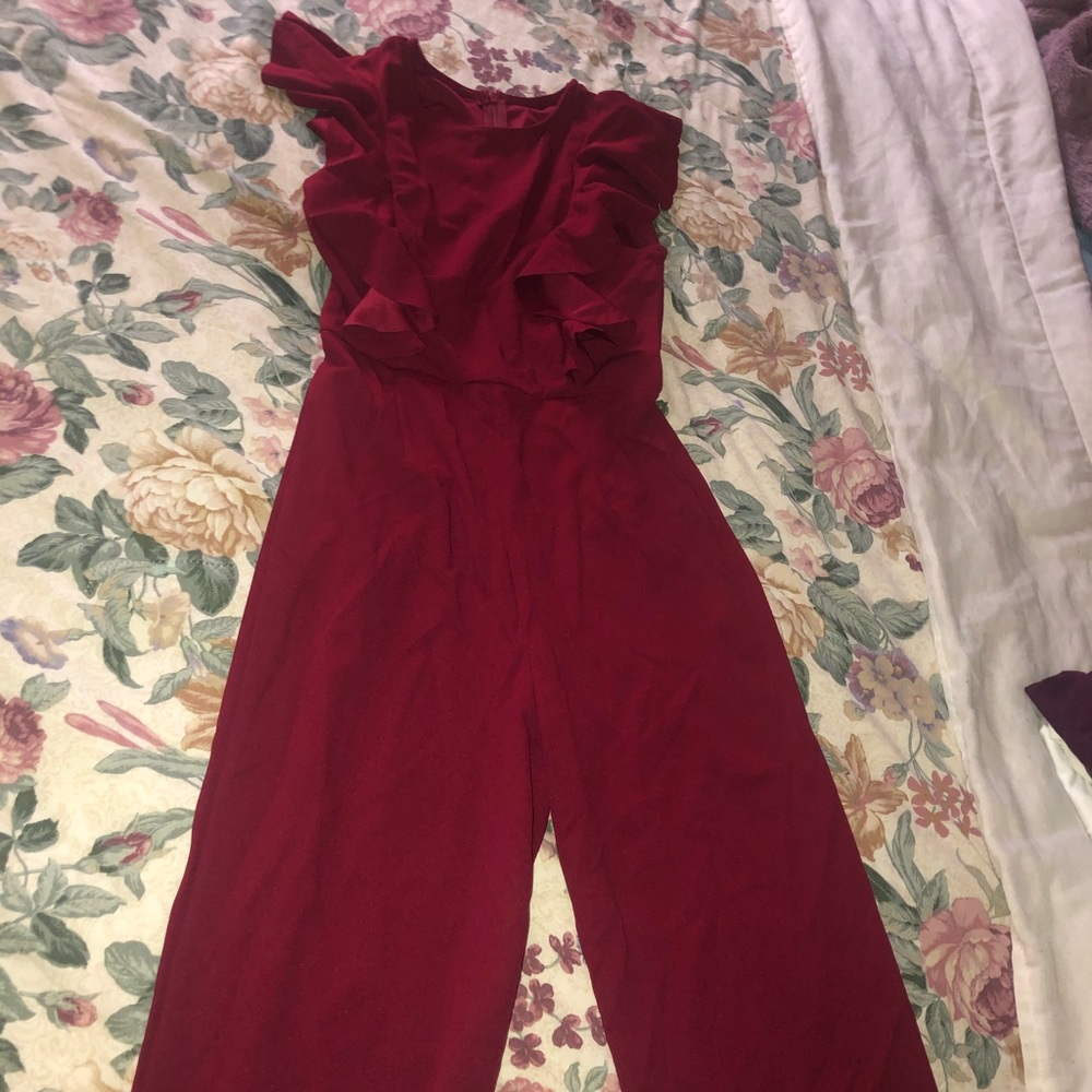 Burgundy Jumpsuit Outfit